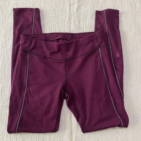 Title nine Pants - Title Nine leggings Pants Purple Herringbone Women's Small Activewear  Gym